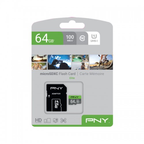 PNY P-SDUX64U185GW-GE 64GB ELITE MICROSDXC