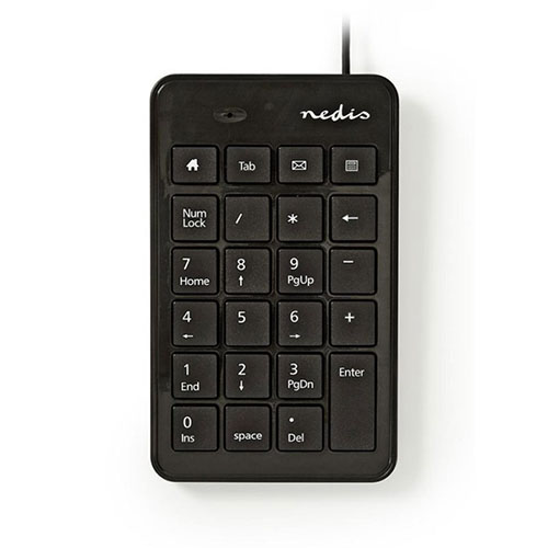 NEDIS KBNM100BK Wired Numeric Keypad USB (Black)