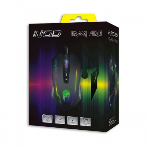 NOD Iron Fire Wired Gaming Mouse RGB LED