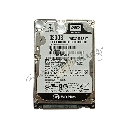 Refurbished HDD WD WD3200BEKT 320Gb/ 7200rpm/ 16Mb/ 2,5"